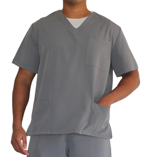 Mens scrub top Grey