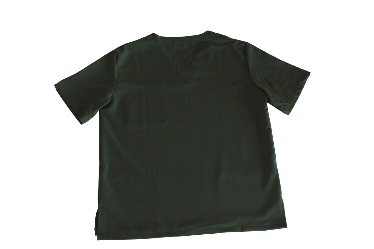 scrub top back Olive
