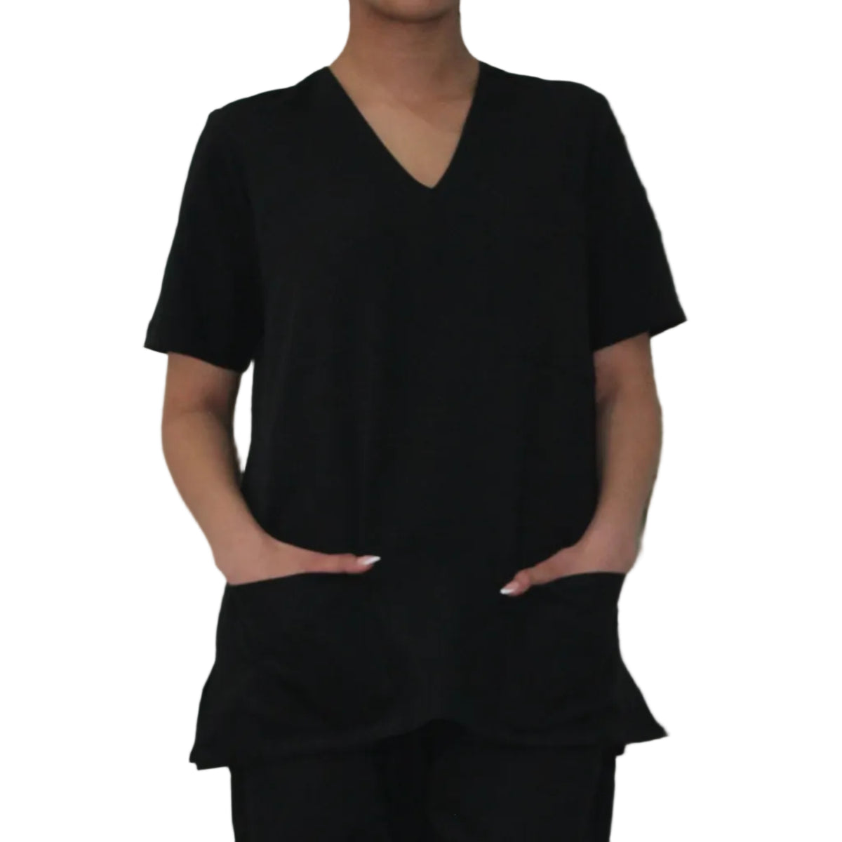 Womens scrub top Black