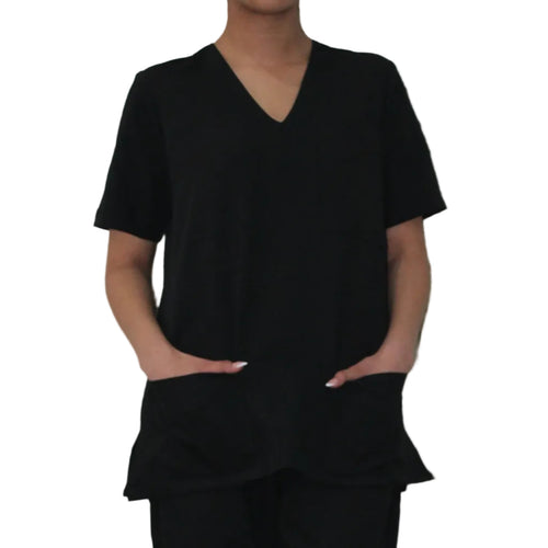 Womens scrub top Black