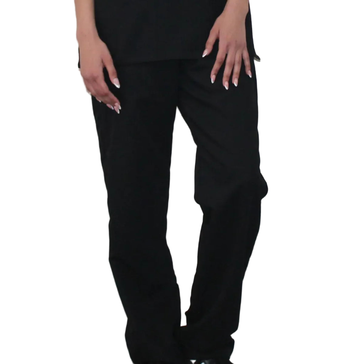 Womens scrub pants Black