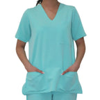 Womens scrub top Turquoise 
