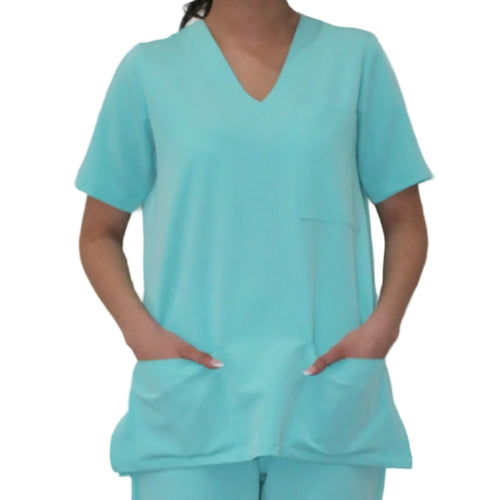 Womens scrub top Turquoise 