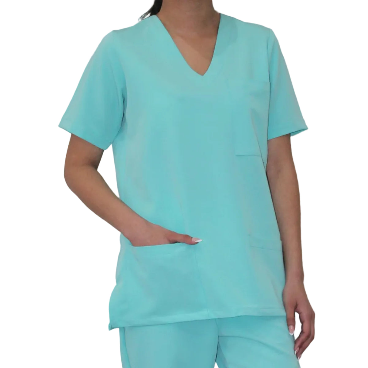 Womens scrub top Turquoise 