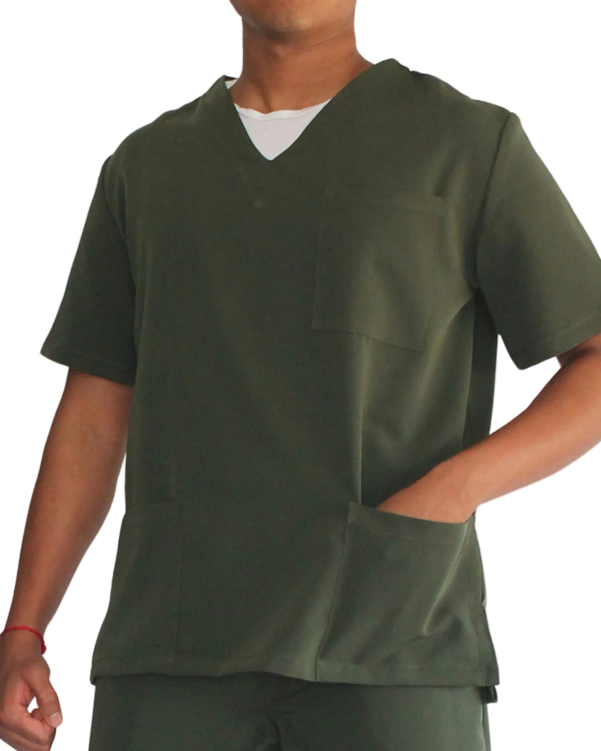 Mens scrub top Olive